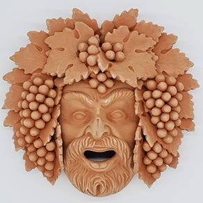Maschera Bacco Vecchio Grande Terracotta