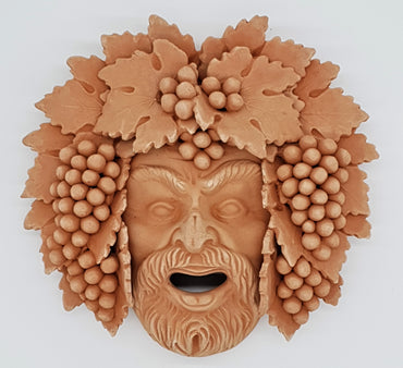 Bacchus Old Large Terracotta Mask