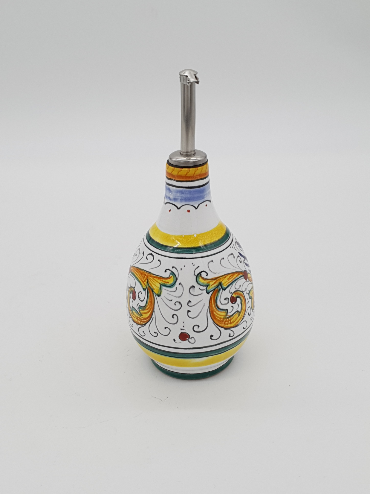 Oil Cruet With Spout Raphaelesque Decoration