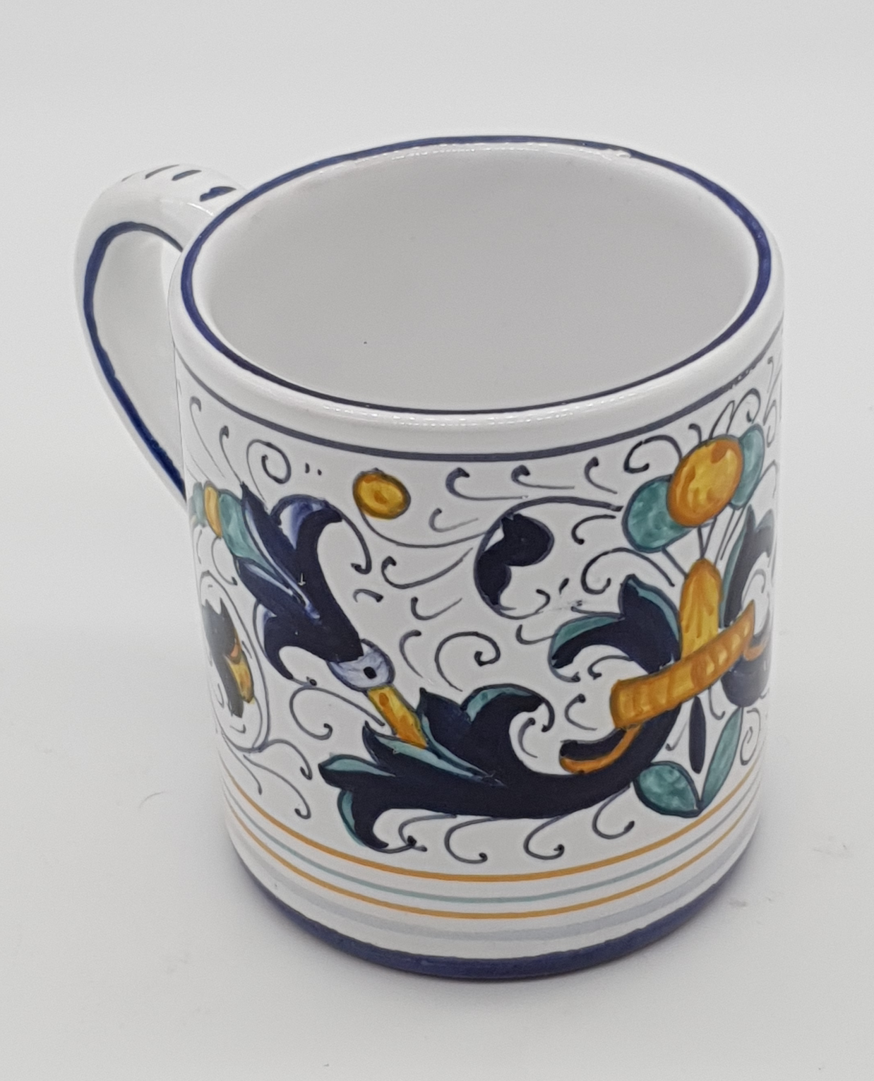Glass Mug Deruta Decor