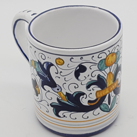 Glass Mug Deruta Decor