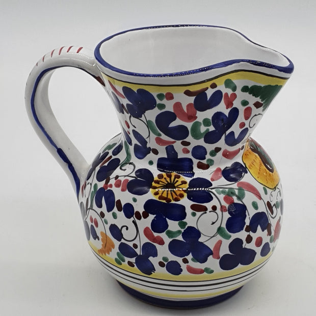 Pitcher with colored arabesque decoration