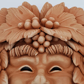 Maschera Bacco Barba Grande Terracotta