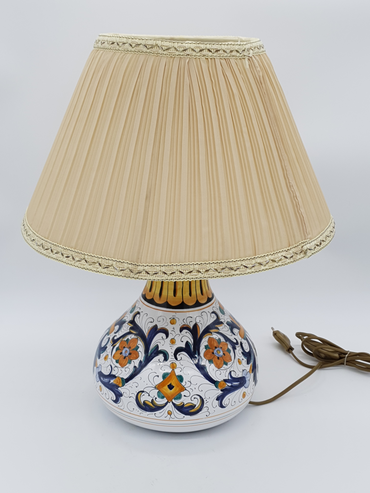 Low Belly Lamp Holder Deruta Decoration HAT NOT INCLUDED