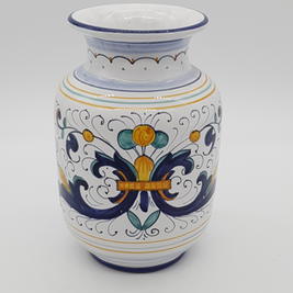 Vaso Pancia Cilindrica Decoro Deruta