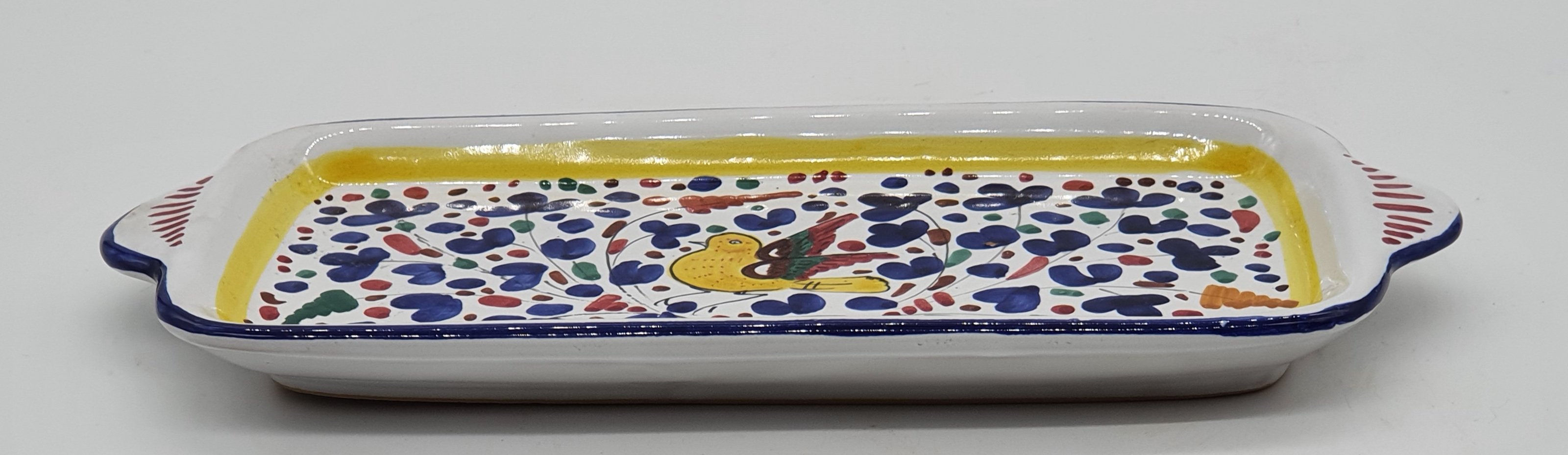 Vassoio Con Manici Decoro Arabesco Colorato