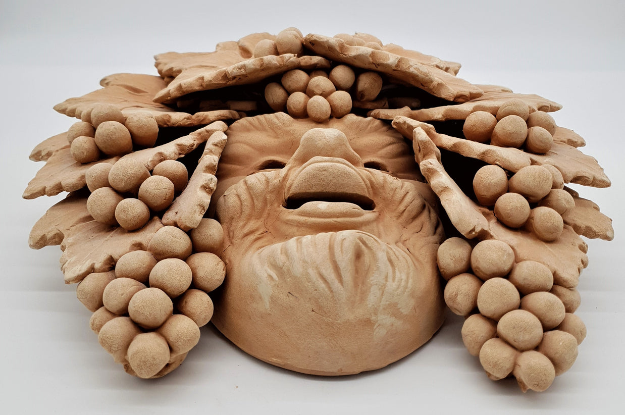 Maschera Bacco Vecchio Piccolo Terracotta