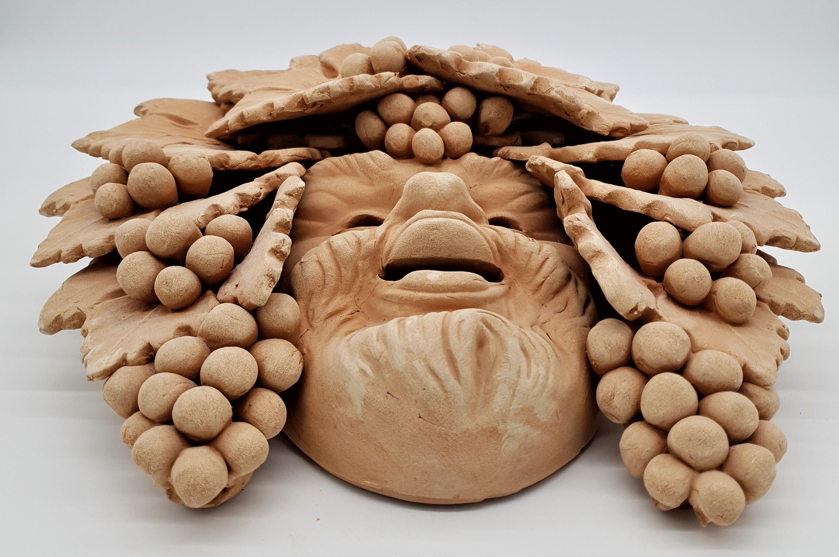 Maschera Bacco Vecchio Piccolo Terracotta