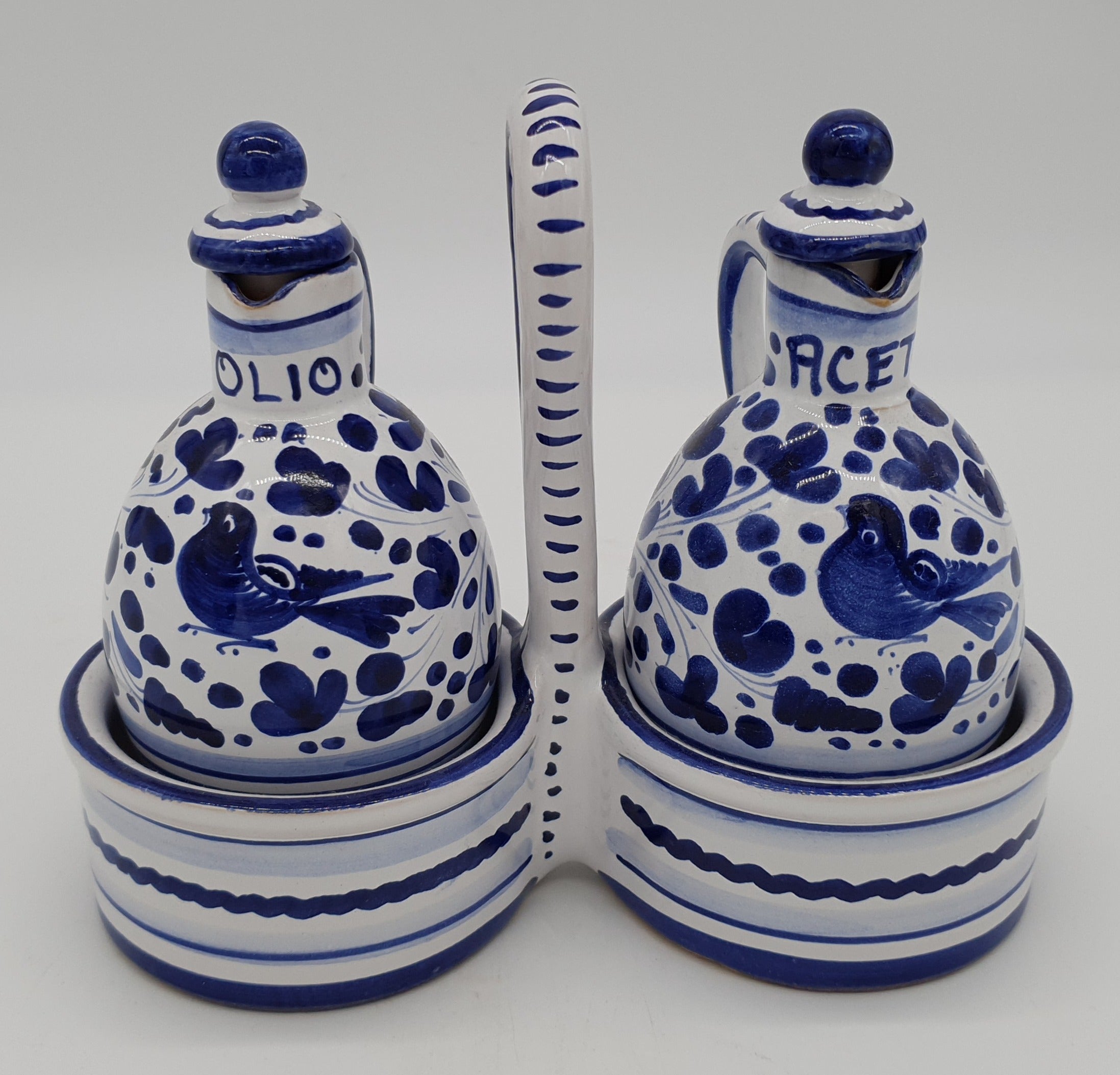 Olio E Aceto Decoro Arabesco Blu
