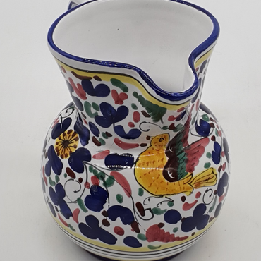 Pitcher with colored arabesque decoration