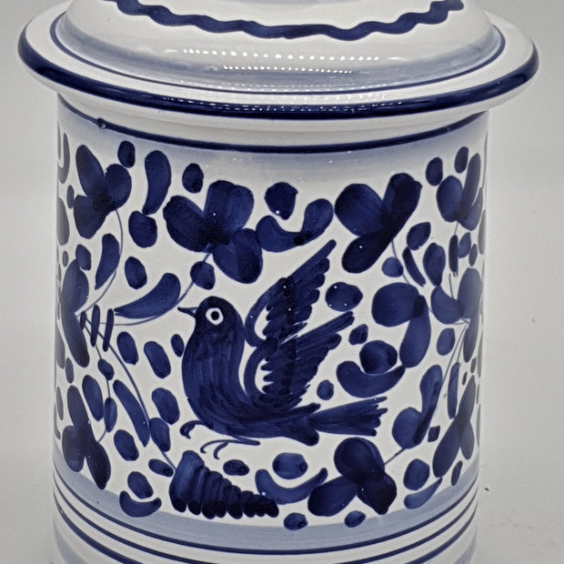 Jar with Blue Arabesque Decor