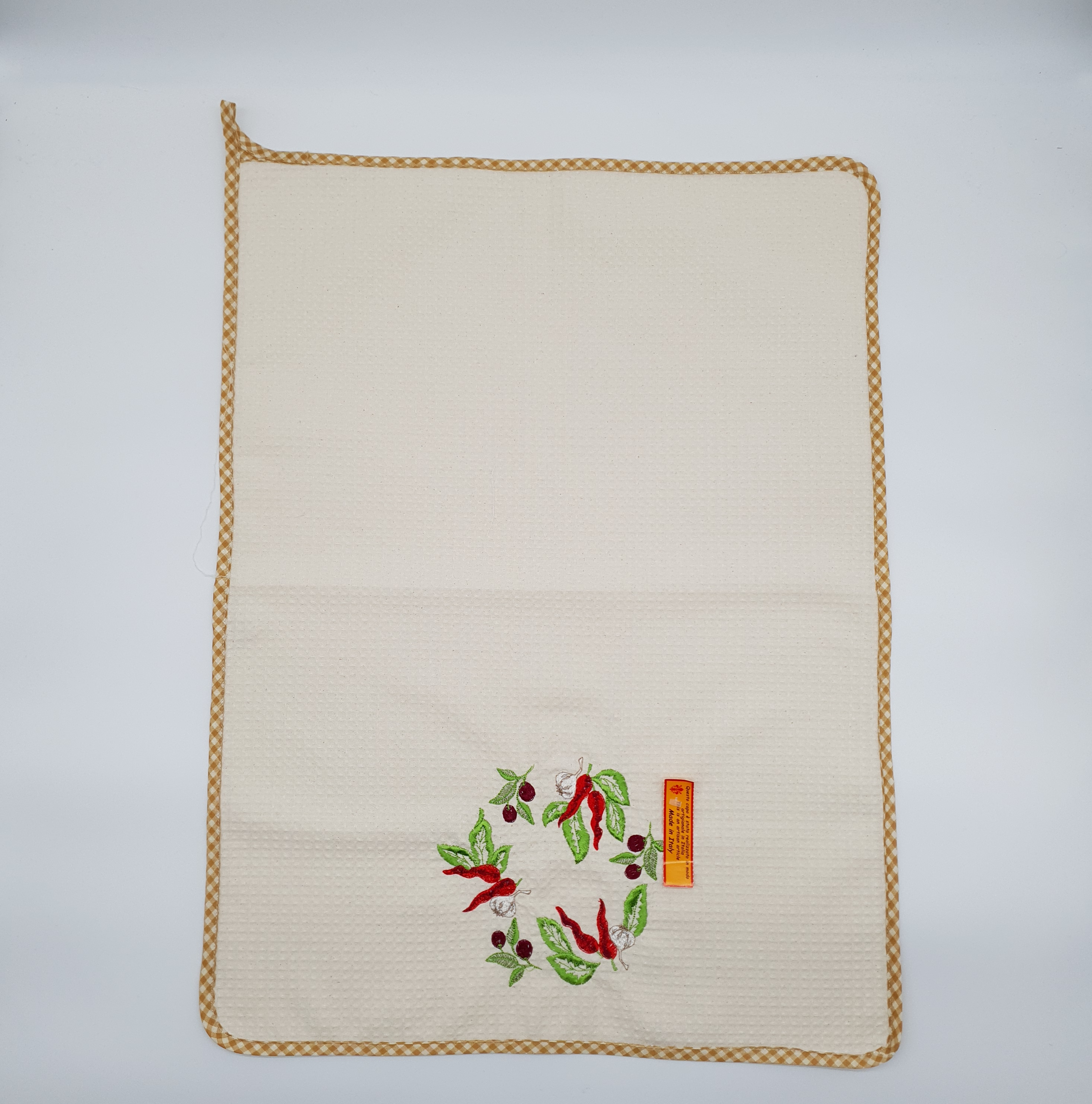 Canovaccio Rettangolare Olive Peperoncino Beige