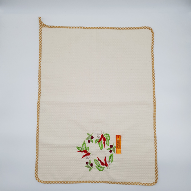 Canovaccio Rettangolare Olive Peperoncino Beige