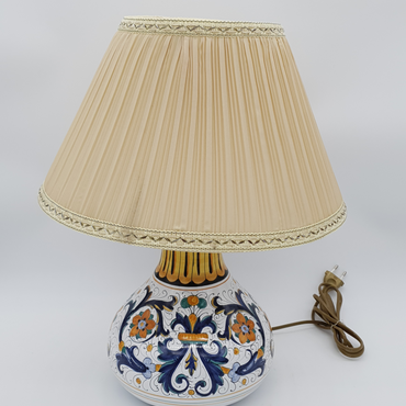 Low Belly Lamp Holder Deruta Decoration HAT NOT INCLUDED