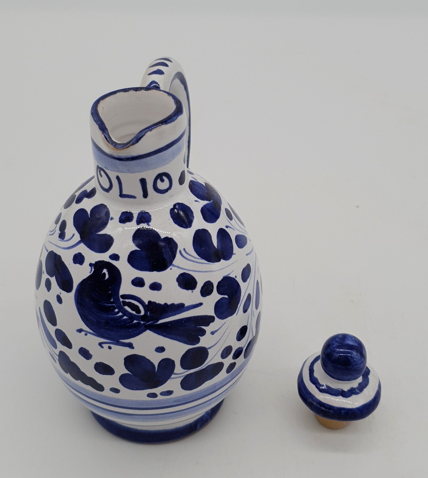 Olio E Aceto Decoro Arabesco Blu