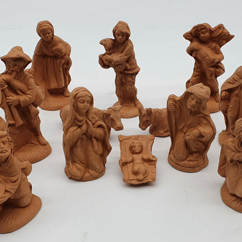 Terracotta Nativity Scene 16 Pieces cm 7