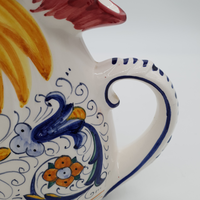 Brocca A Forma Di Gallo Decoro Deruta