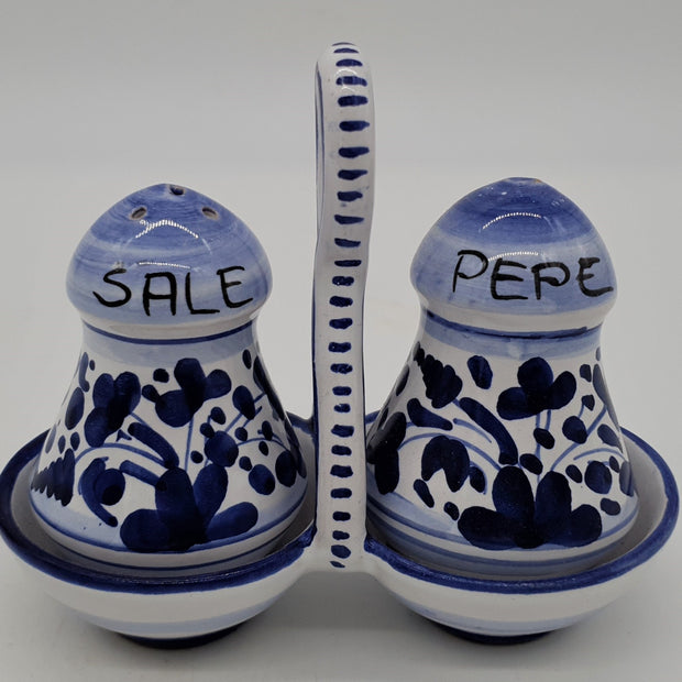 Salt And Pepper Blue Arabesque Decor
