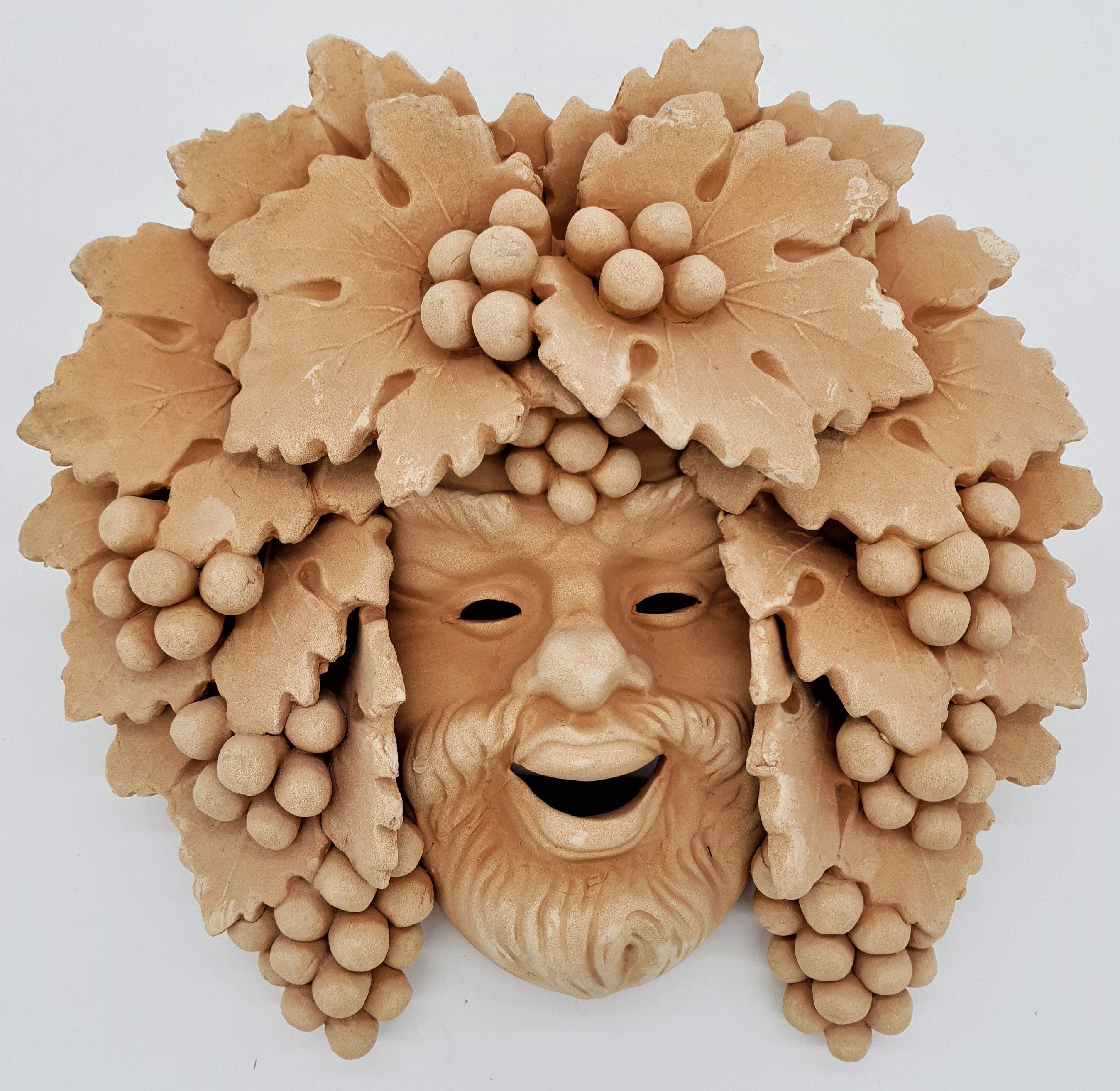 Maschera Bacco Vecchio Piccolo Terracotta