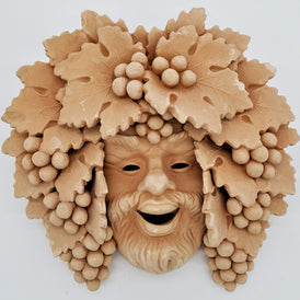 Maschera Bacco Vecchio Piccolo Terracotta