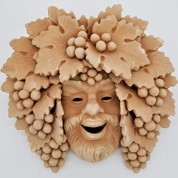Maschera Bacco Vecchio Piccolo Terracotta