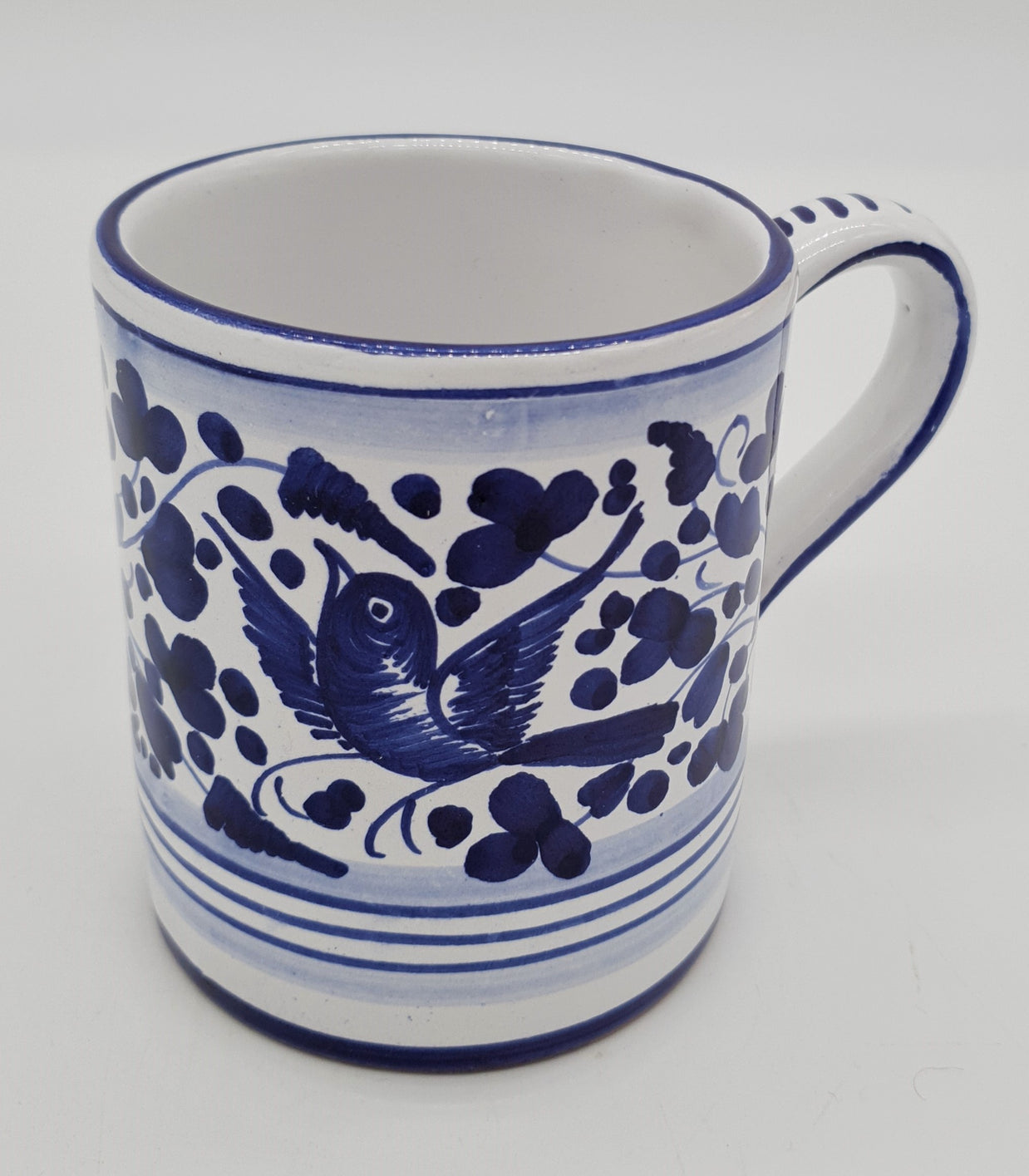 Bicchiere Mug Decoro Arabesco Blu