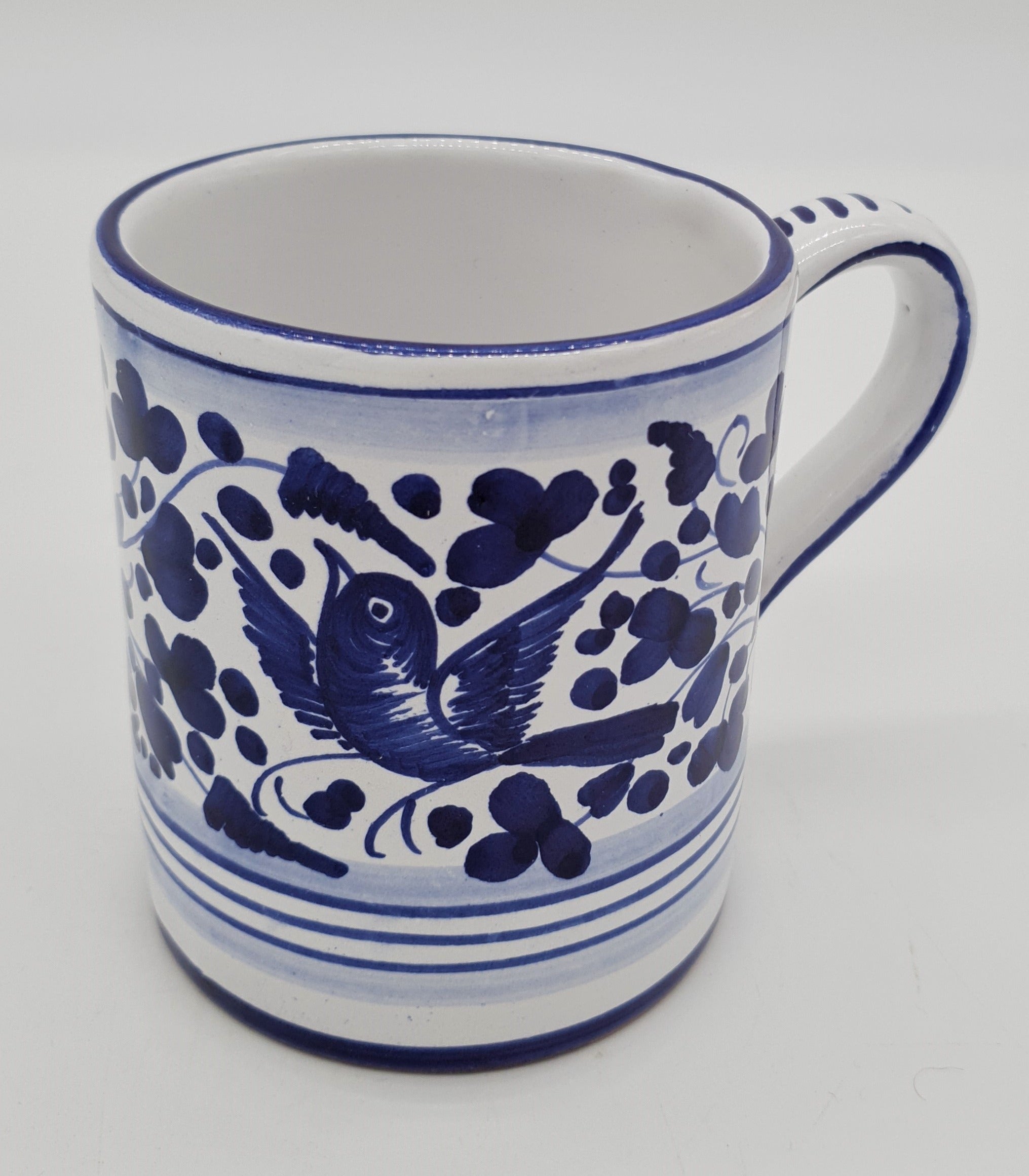 Bicchiere Mug Decoro Arabesco Blu