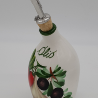 Oliera Schiacciata Decoro Aglio Olive Peperoncino