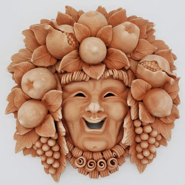 Bacchus Beard Fruit Terracotta Mask