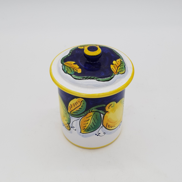 Barattolo con Coperchio Decoro Limone Gambino
