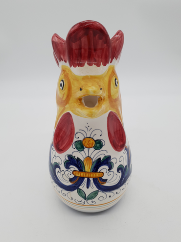 Rooster Shaped Pitcher Deruta Decoration