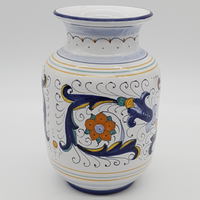Cylindrical Belly Vase Deruta Decoration