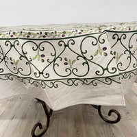 Tovaglia Provenzale Olive Fondo Grigio