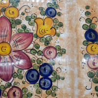 Piatto Quadrato Decoro Gubbio