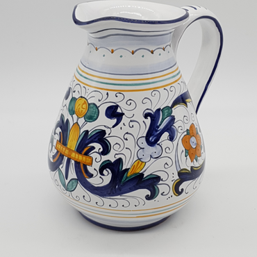 Vase With Low Belly Handle Deruta Decoration
