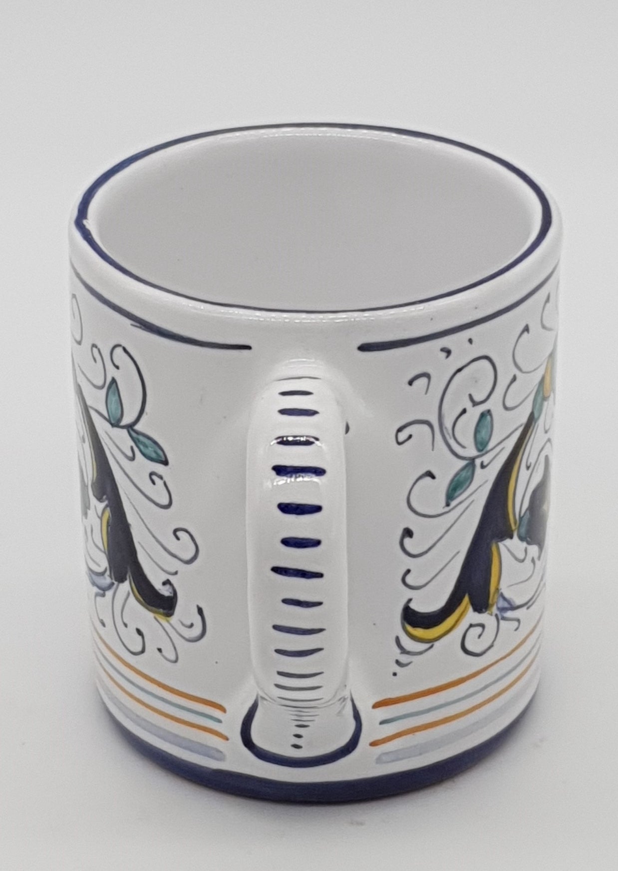 Glass Mug Deruta Decor