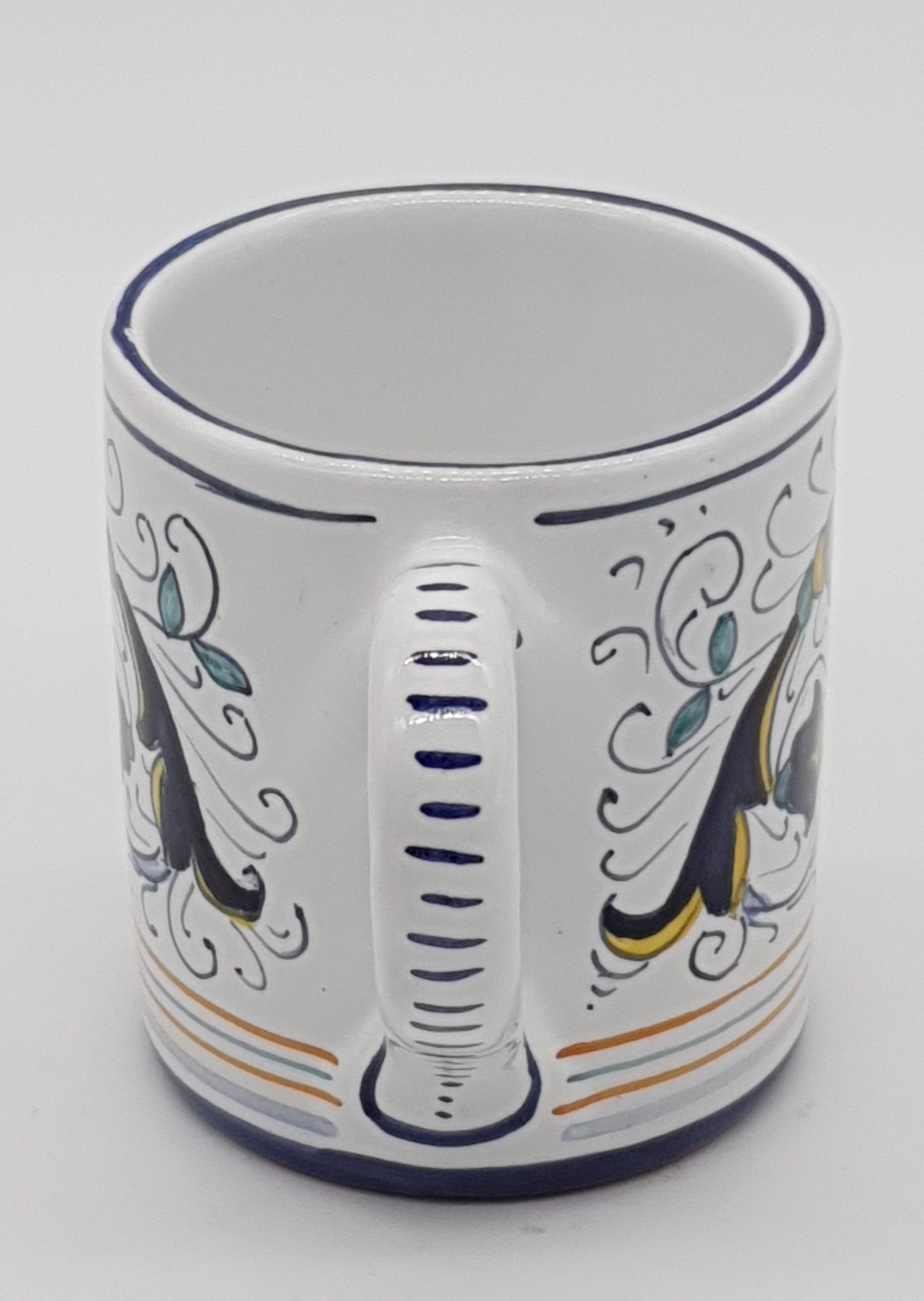 Glass Mug Deruta Decor