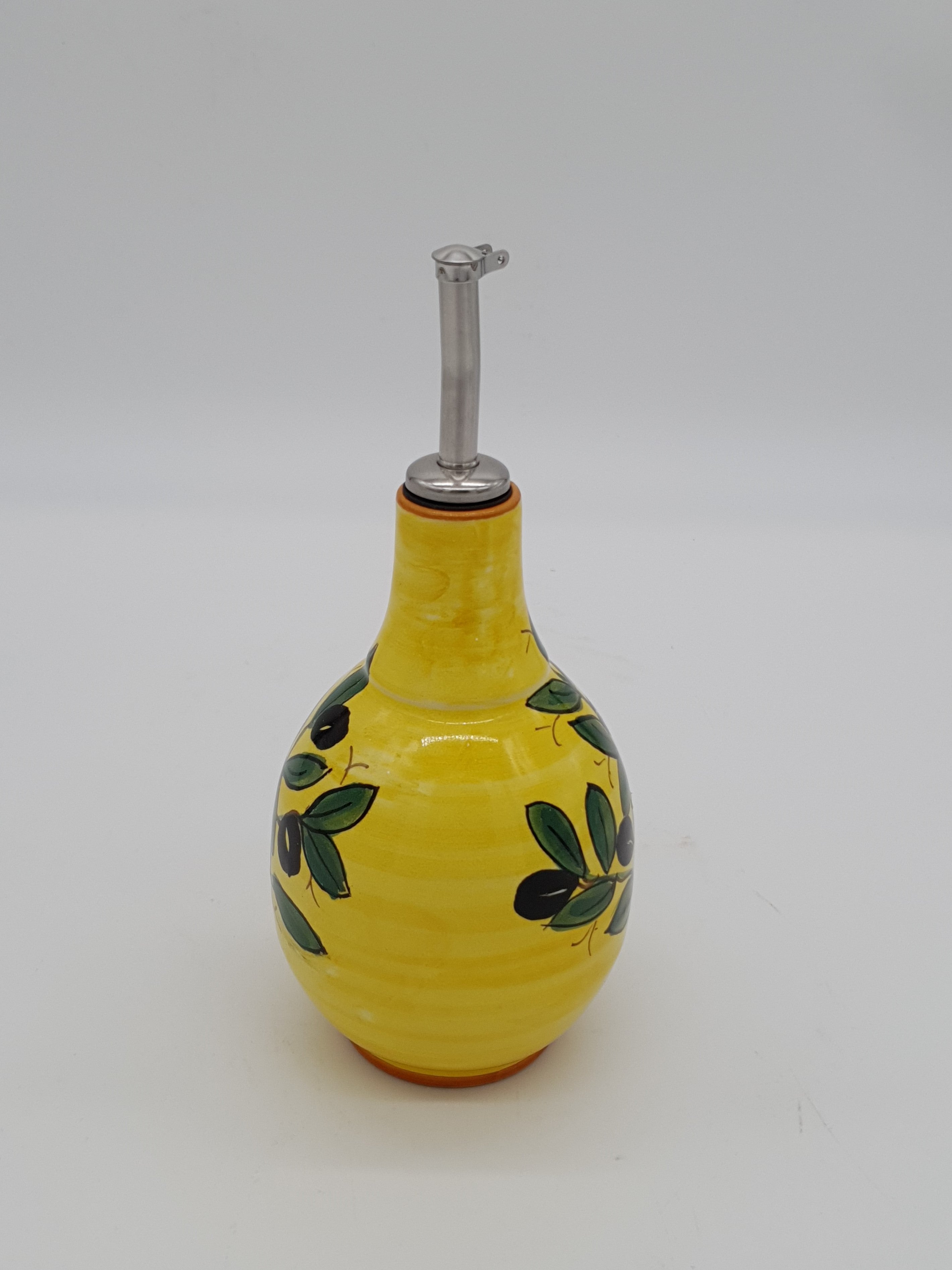 Ampolla Olio Decoro Olive Fondo Giallo