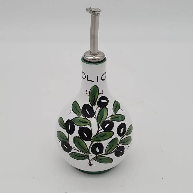 Olive Oil Cruet White Background