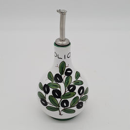 Ampolla Olio Decoro Olive Fondo Bianco