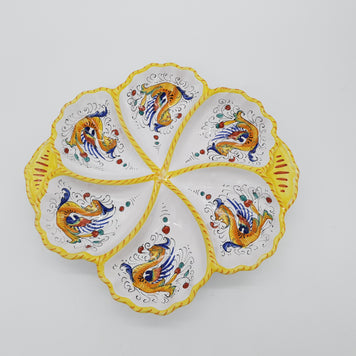 Antipastiera 6 Compartimenti Decoro Raffaellesco