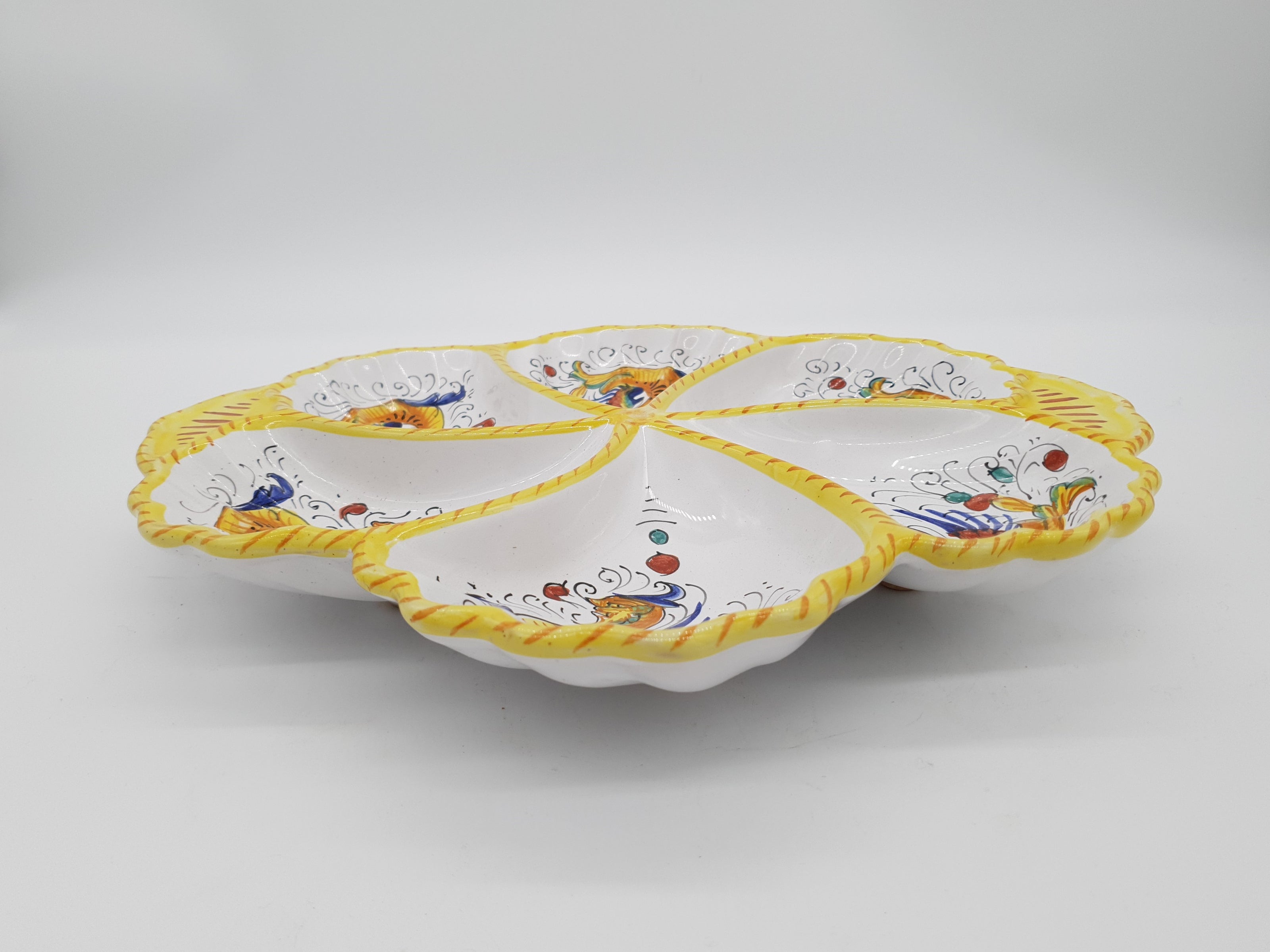 Antipastiera 6 Compartimenti Decoro Raffaellesco