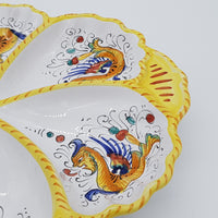 6 Compartment appetizer plate with Raphaelesque decoration