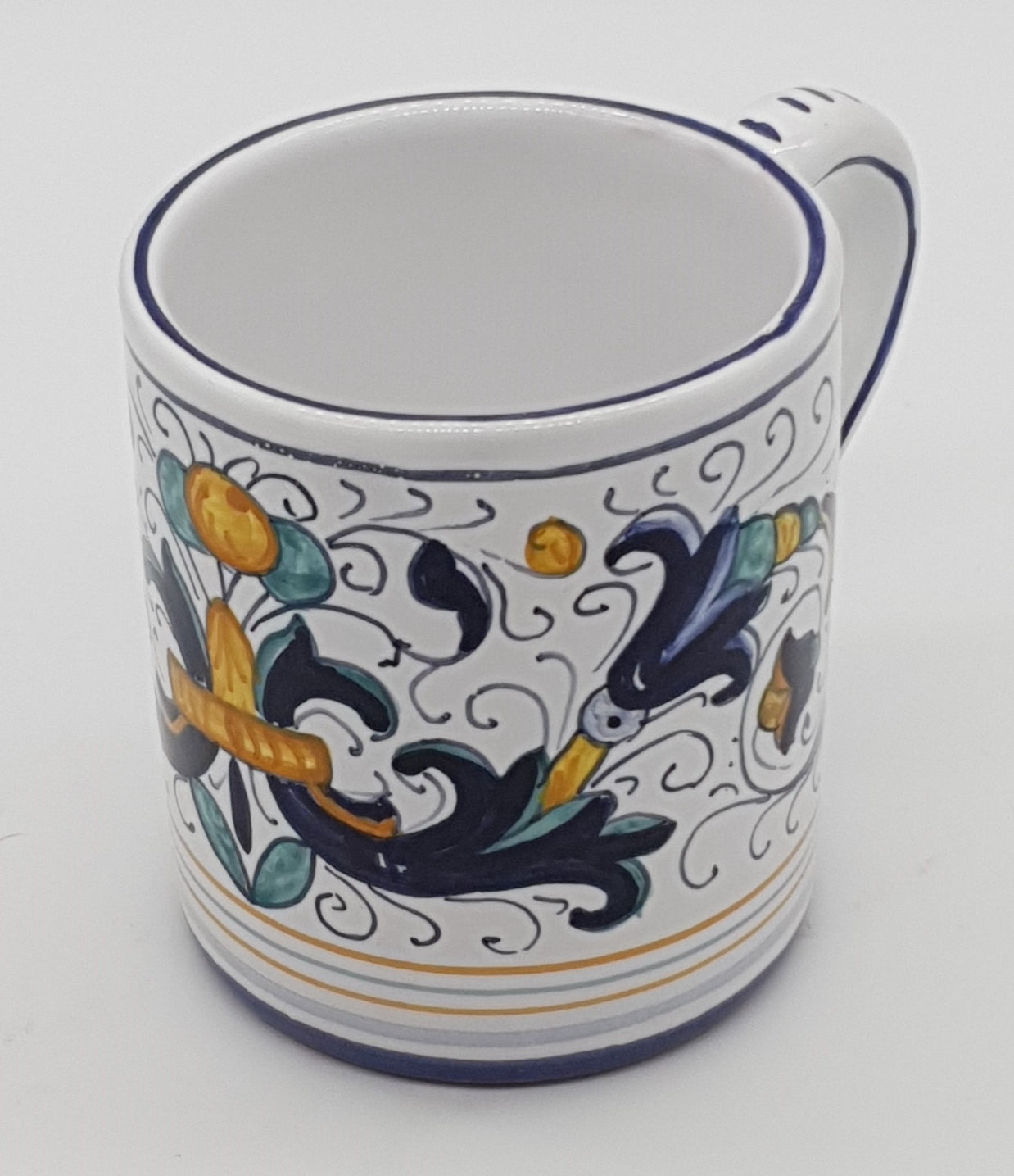 Glass Mug Deruta Decor