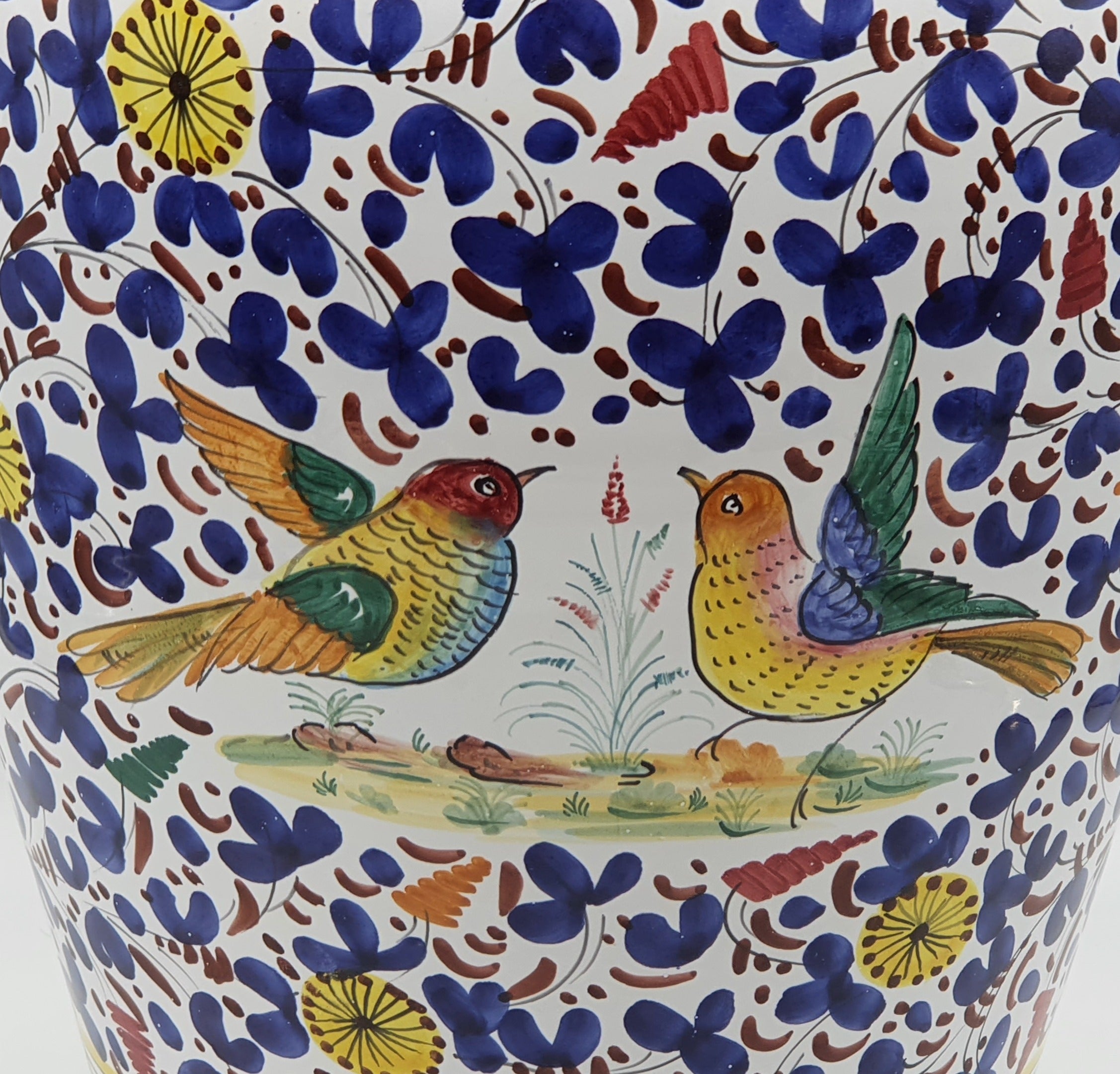Narrow Colored Arabesque Jar