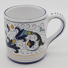 Glass Mug Deruta Decor