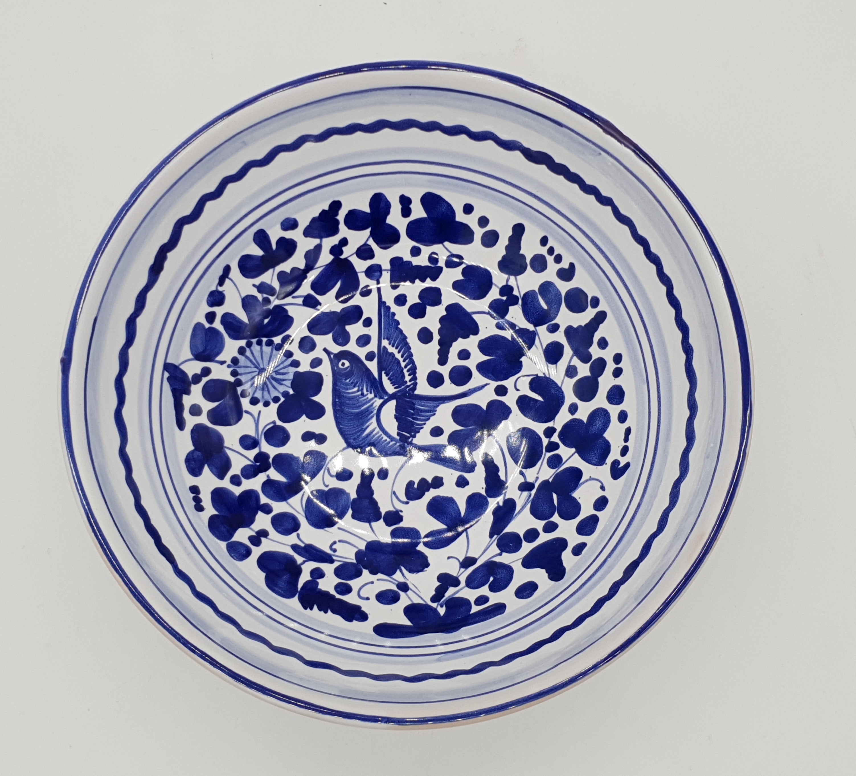Bolo Ciotola Decoro Arabesco Blu