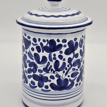 Jar with Blue Arabesque Decor