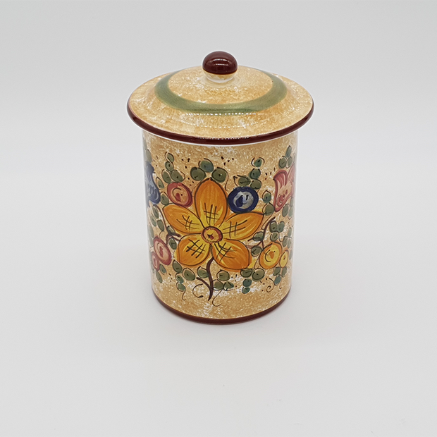 Gubbio jar with lid