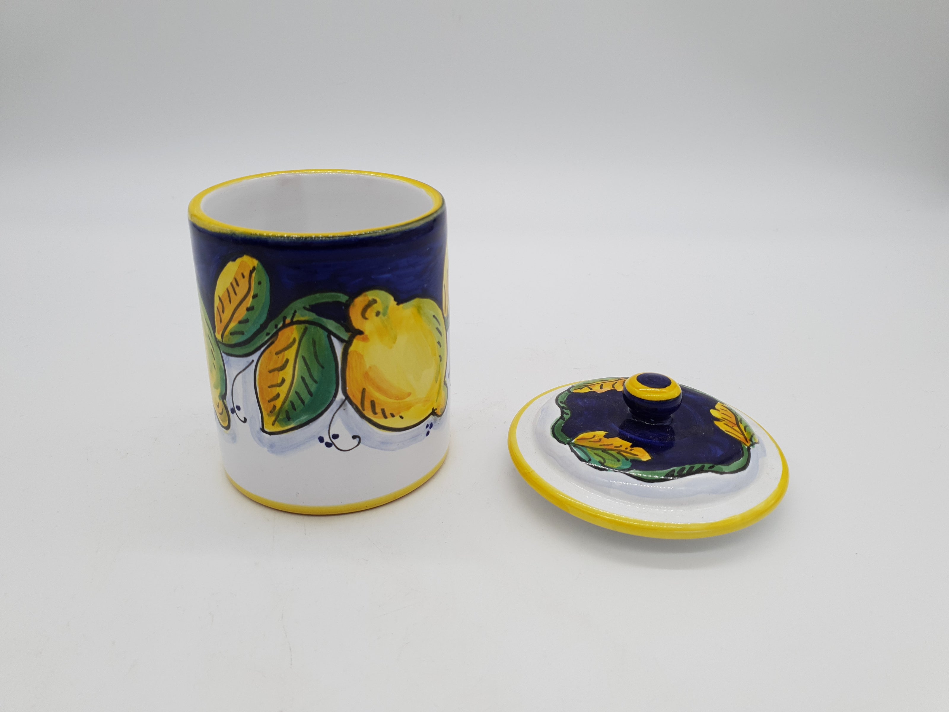Barattolo con Coperchio Decoro Limone Gambino